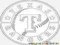 Texas Rangers Logo Para Pintar Y Colorear