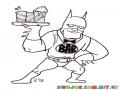 Batman De Mesero Para Pintar Y Colorear