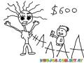 Dibujo De Una Mujer Feliz Recibiendo Un Sobre Con Su Primer Cheque De Adsense De 600 Dolares Para Pintar Y Colorear