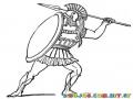 Dibujo De Soldado Romano Espartano Para Colorear