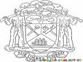 Dibujo Del Escudo Nacional De Belize Para Colorear Escudo Belice Sub Umbra Floreo