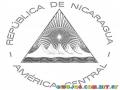 Dibujo Del Escudo Nacional De Nicaragua Para Pintar Y Colorear Escudo Nicaragua Escudo