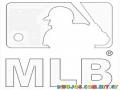 MLB Logo Para Pintar Y Colorear La Major League Baseball