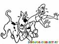 Dibujo De Scooby Doo Y Shaggy Corriendo De Miedo