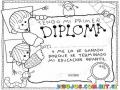 Dibujo De Un Diploma Para Ninos Para Imprimir Y Colorear Mi Primer Diploma