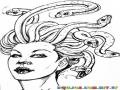 Dibujo De Medusa De La Mitologia Griega Para Pintar Y Colorear