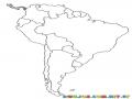 Mapa De America Del Sur Para Pintar Y Colorear Mapa De Suramerica Sudamerica Sur America Sud America