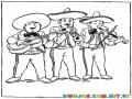 Dibujo De Mariachis Para Pintar Y Colorear Los Mariachi Memos