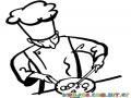 Dibujo De Cocinero Chef Para Colorear