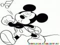 Dibujo De Mickeymouse Silvando Para Pintar Y Colorear