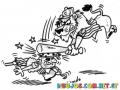 Dibujo De Leon Golpenado A Pirata Con Un Bate Para Pintar Y Colorear