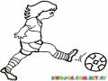 Dibujo De Chica Jugando Futbol Para Pintar Y Colorear