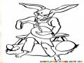 Dibujo De Don Conejo Pintando Huevos De Pascua Para Pintar Y Colorear