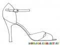 Dibujo De Zapato De Tacon Alto De Mujer Para Pintar Y Colorear