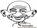 Dibujo De Gandhi Para Pintar Y Colorear