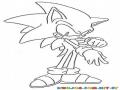 Dibujo De Sonic De Sega Para Pintar Y Colorear