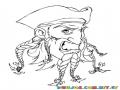 Dibujo De Pirata Con Trenzas Para Pintar Y Colorear