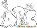Dibujo De Las Letras ABC Para Pintar Y Colorear Ninos En Letras De A B C