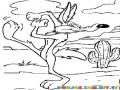 Dibujo Del Coyote De Correcaminos Bipbip Marca Acme Para Pinta Y Colorear