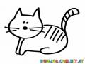 colorear dibujo de un gato