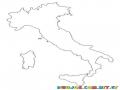 Dibujo Del Mapa De Italia Para Pintar Y Colorear