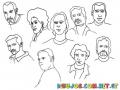 Dibujo De Personas Para Pintar Y Colorear Varia Gente