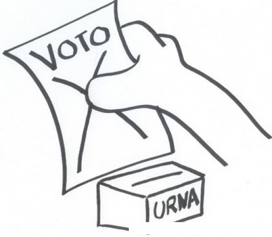 Dibujo De Voto En Urna Para Pintar Y Colorear El Voto Es Secreto ...