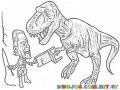 Dibujo De Domador De Dinosaurios Para Pintar Y Colorear