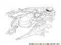 Dibujo De Dragon Enemigo De Los Power Rangers Para Colorear