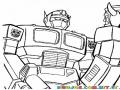 Dibujo De Optimus Prime Transformers Para Pintar Y Colorear