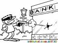 Dibujo De Asaltante De Bancos Para Pintar Y Colorear