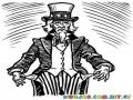 Dibujo De Estados Unidos Sin Dinero En Plean Crisis Para Colorear Al Tio Sam En Resecion Financiera Y Sin Pisto