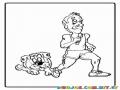 Colorear perro corriendo maraton