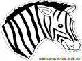 Cabeza De Zebra Para Imprimir Recortar Y Colorear