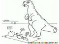 Dibujo De Dinosauro Endeudado Vendiendo Su Cola Por Pedazos Para Pintar Y Colorear