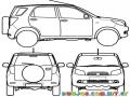 Daihatsu Terios Para Pintar Y Colorear Dibujos De Autos
