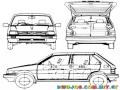 Subaru Justy Para Pintar Y Colorear Dibujos De Autos