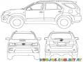 Toyota Fortuner 2005 Para Pintar Y Colorear Dibujos De Autos