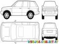 Dibujo De Range Rover 2005 Para Pintar Y Colorear Dibujos De Autos