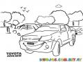 Dibujo De Pickup Toyota Hilux Para Pintar Y Colorear No Lo Maneje Maltratelo