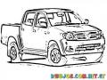 Dibujo De Toyota Hilux Para Pintar Y Colorear Pickup Hilux4x4