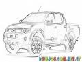 Dibujo De Pickup Mitsubishi L200 2012 Para Pintar Y Colorear Pickup Gallogallina