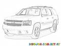 Dibujo De Chevrolet Tahoe 2012 Para Pintar Y Colorear