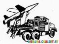 Dibujo De Camion Con Lanza Cohetes Teledirigidos Para Pintar Y Colorear