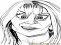 Dibujo De Mujer Bizca Para Pintar Y Colorear Ojos Bizcos Mujer Con Ojor Torcidos