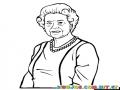 Dibujo De La Reyna Elizabet Para Pintar Y Colorear A La Reina Elizabeth