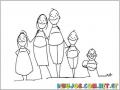 Dibujo De Familia De 5 Integrantes Para Pintar Y Colorear Hija Mama Papa Hijo Y Bebe
