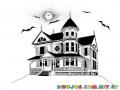 Colorear casa fantasmal