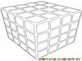 Dibujo De Cubo Magico Rubik Para Pintar Y Colorear