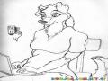 Dibujo De Mujer Cara De Perra En Laptop Para Pintar Y Colorear Perra Con Cuerpo De Mujer